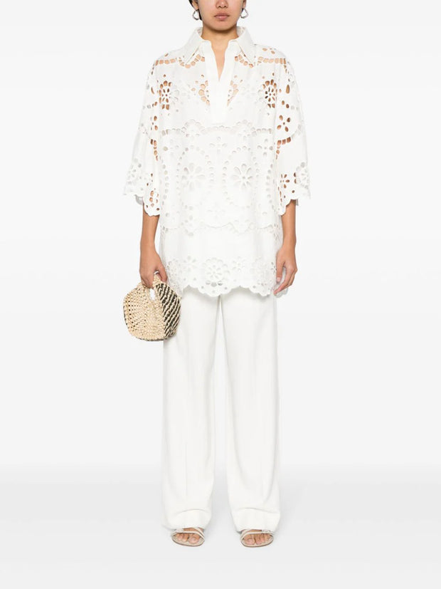 ZIMMERMANN - floral-embroidered blouse