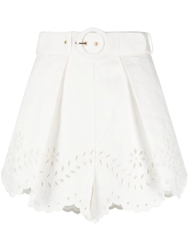 ZIMMERMANN - Junie floral-embroidered shorts