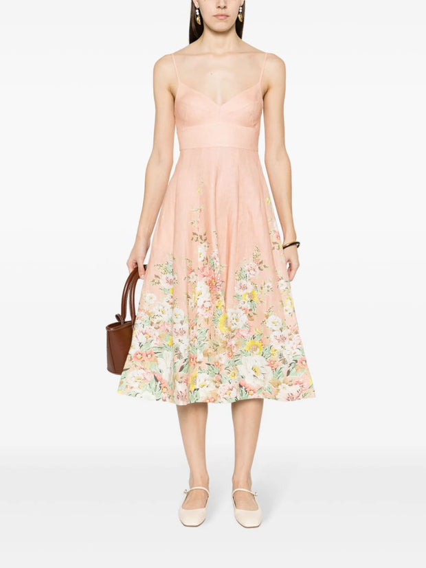 ZIMMERMANN - floral-print A-line linen dress
