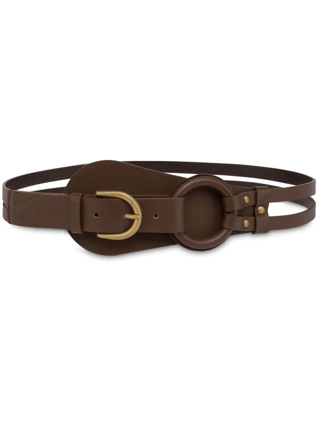 ALBERTA FERRETTI - double-strap leather belt