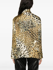 ROBERTO CAVALLI - leopard-print silk shirt