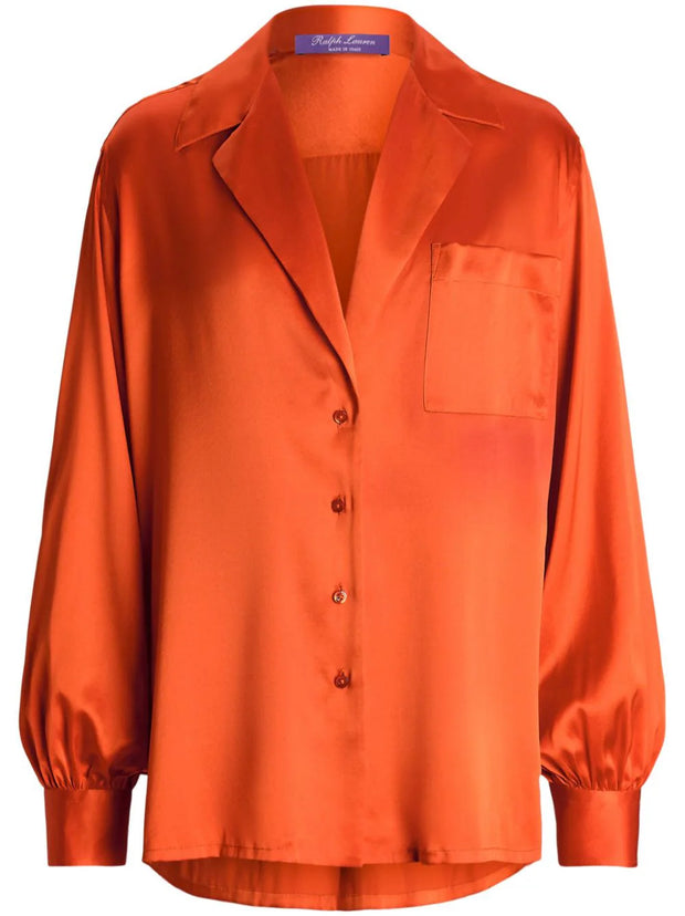 Ralph Lauren Collection - stretch-silk long-sleeve shirt