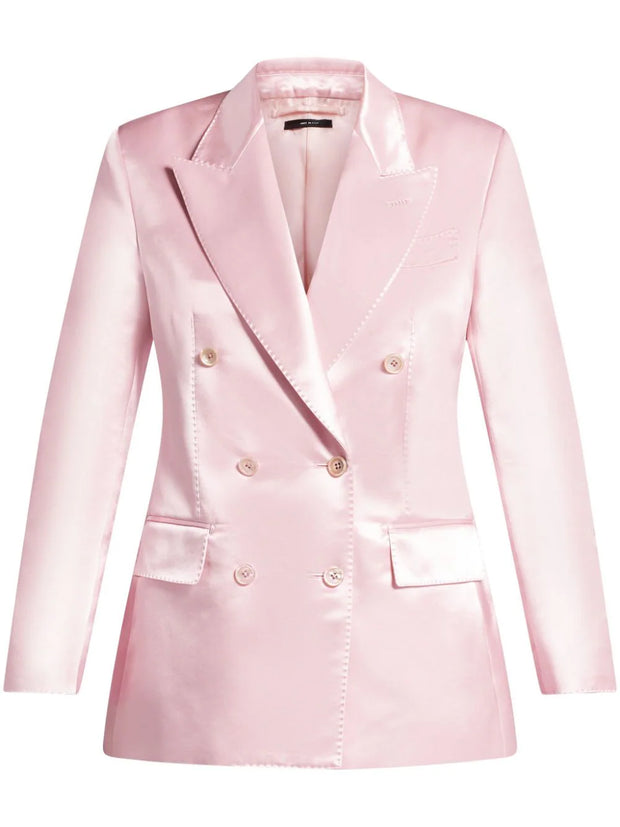 TOM FORD - double-breasted satin jacket