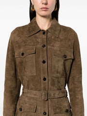TOM FORD - suede leather coat