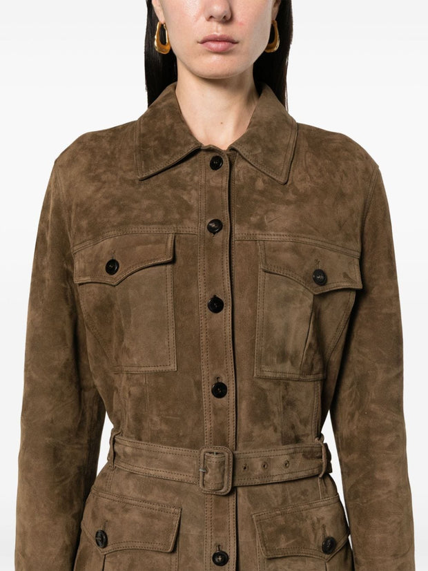 TOM FORD - suede leather coat