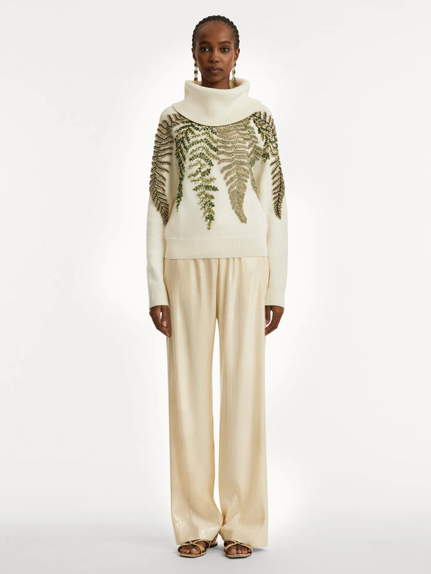 Oscar de la Renta - Crystal Fern Jumper