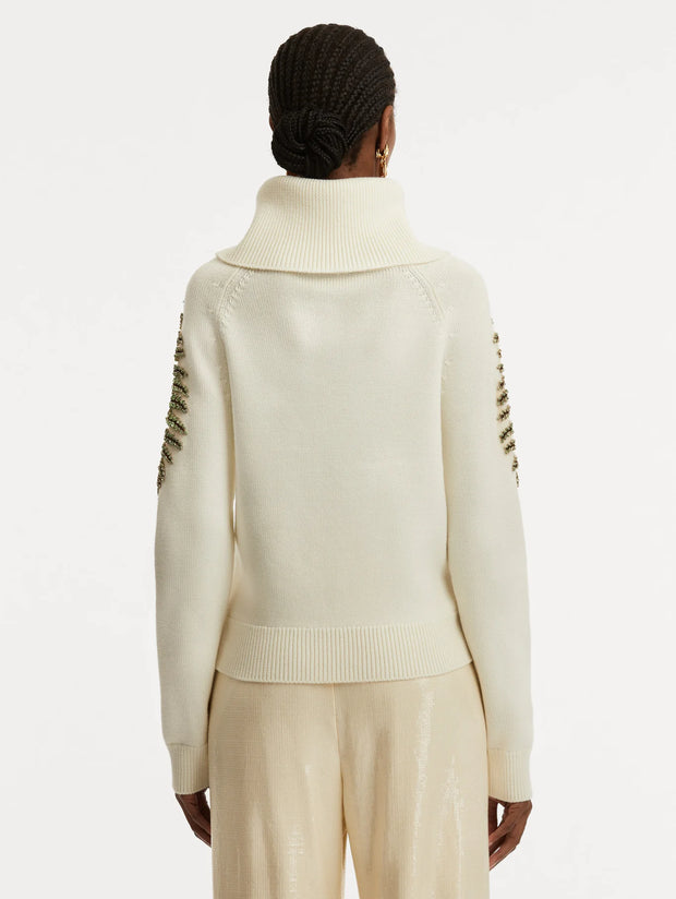 Oscar de la Renta - Crystal Fern Jumper