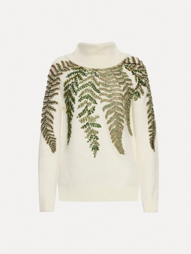 Oscar de la Renta - Crystal Fern Jumper