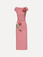 Oscar de la Renta - Pink Peony Belted Dress