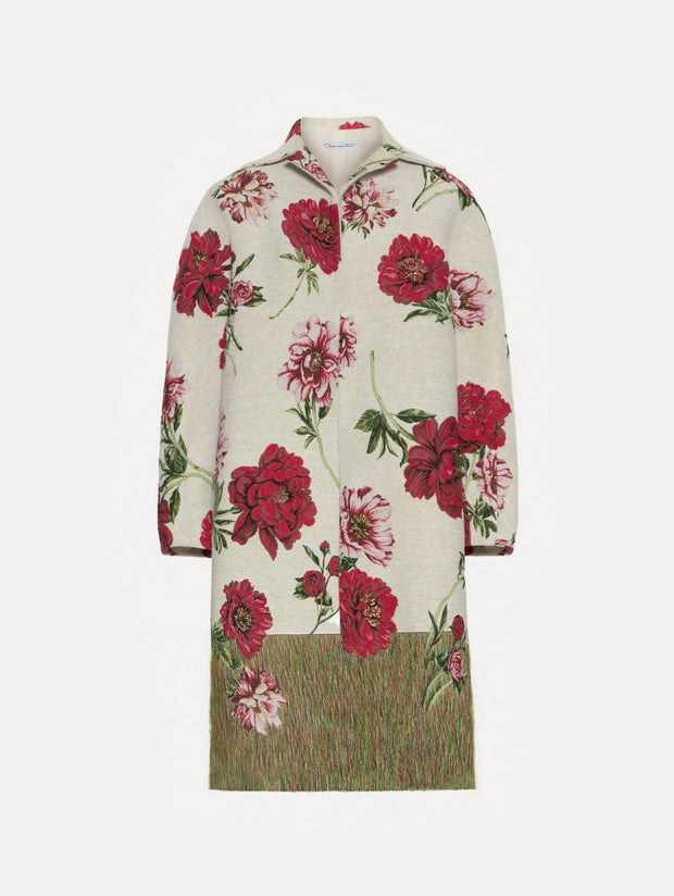 Oscar de la Renta - Peony Jacquard Coat
