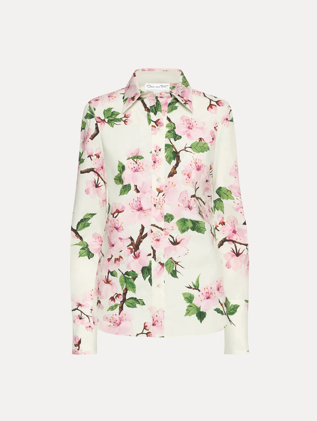 Oscar de la Renta - Cherry Blossom Cotton Shirt