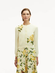 Oscar de la Renta - Yellow Rose Cardigan