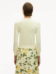 Oscar de la Renta - Yellow Rose Cardigan