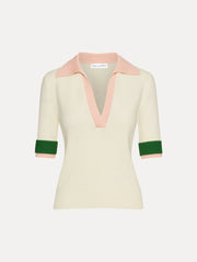 Oscar de la Renta - Blocked Color Polo Top