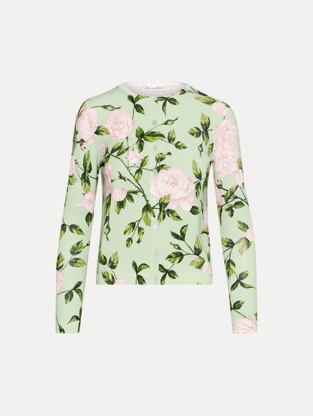 Oscar de la Renta - English Rose Printed Cardigan