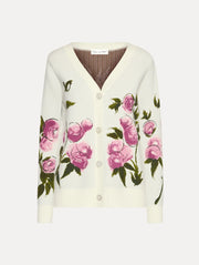 Oscar de la Renta - Rose Printed Long Cardigan