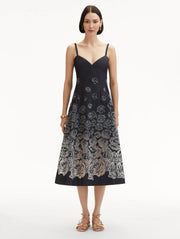 Oscar de la Renta - Denim English Rose Day Dress