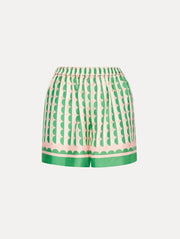 Oscar de la Renta - Geometric Print Silk Shorts