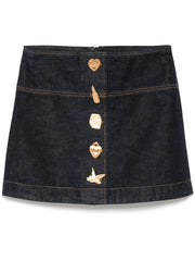 ZIMMERMANN - Crush Denim Mini Skirt