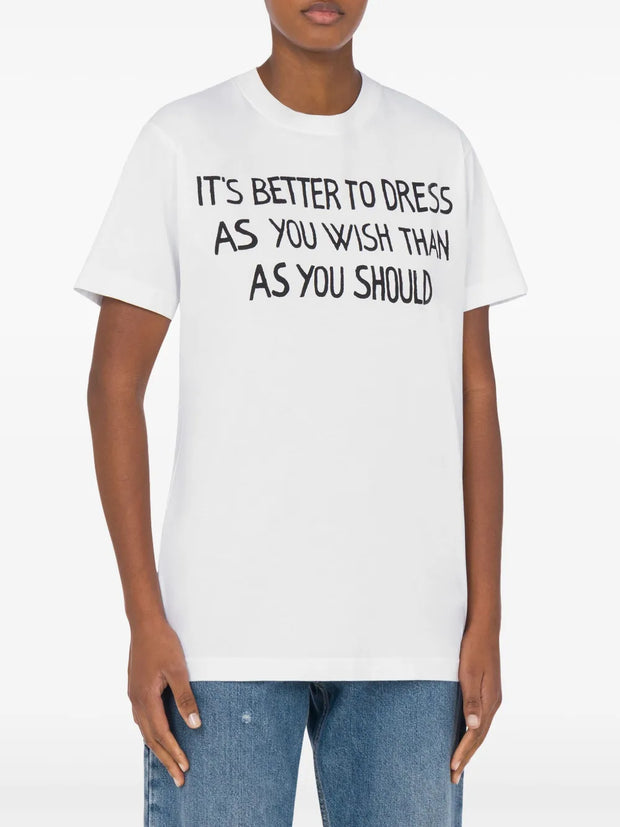 MOSCHINO - Slogan-Print T-Shirt