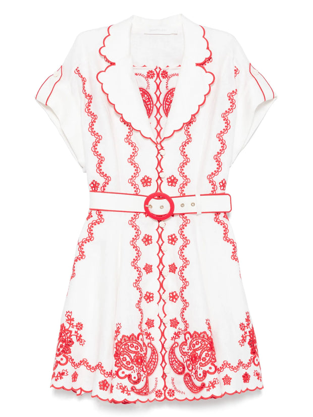 ZIMMERMANN - Lucky Embroidered Mini Dress