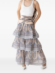 ZIMMERMANN - Tiered Plissé-Effect Maxi Skirt