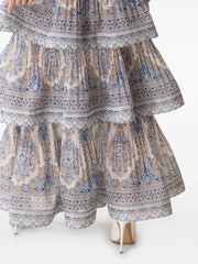 ZIMMERMANN - Tiered Plissé-Effect Maxi Skirt