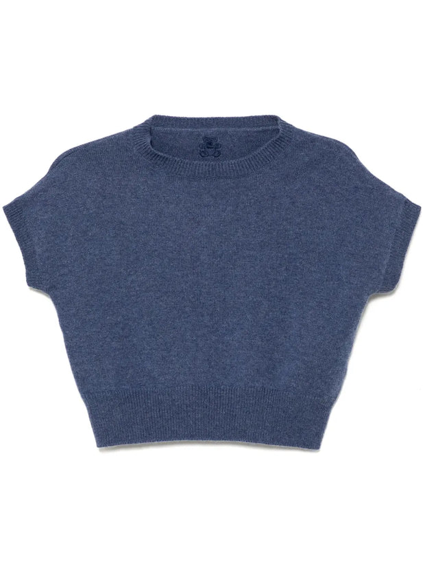 Genova Sleeveless Cashmere Jumper - Blue Wash