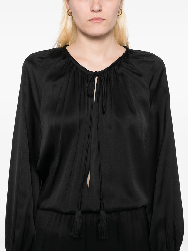 TOM FORD - Gathered Long-Sleeves Jumpsuit