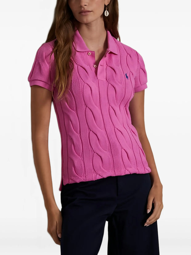 POLO RALPH LAUREN - Cable-Knit Cotton Polo Shirt