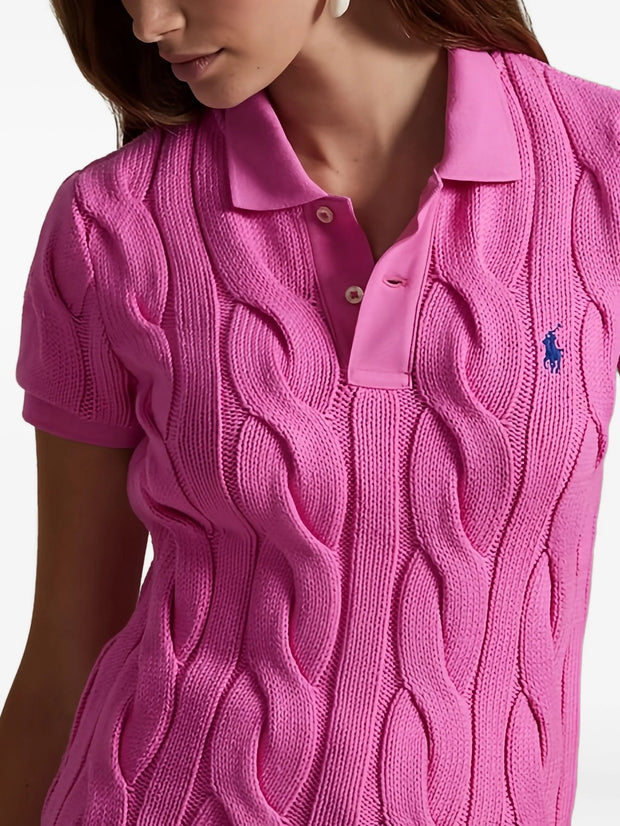 POLO RALPH LAUREN - Cable-Knit Cotton Polo Shirt