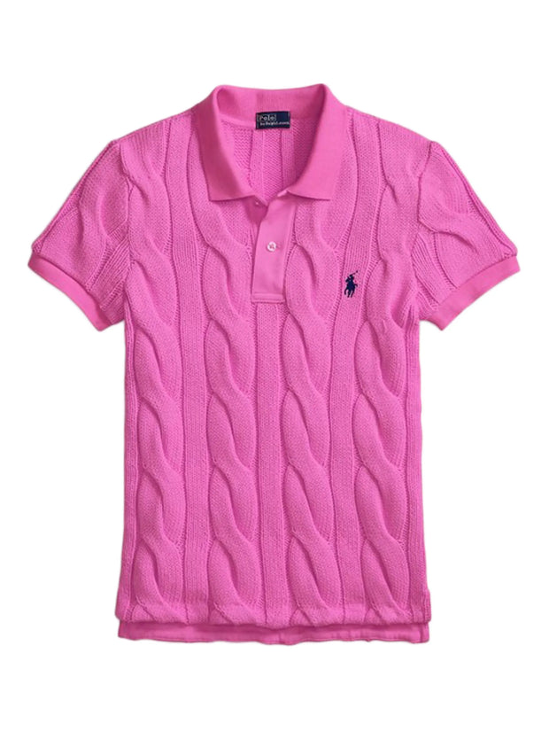 POLO RALPH LAUREN - Cable-Knit Cotton Polo Shirt