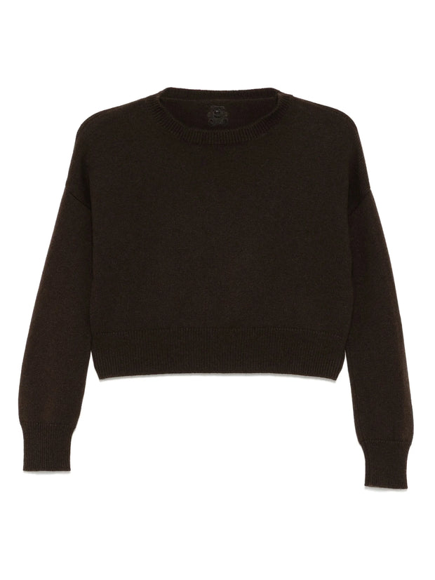 Genova Cropped Cashmere Jumper - Peat