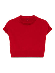 Genova Sleeveless Cashmere Jumper - Red La Scala