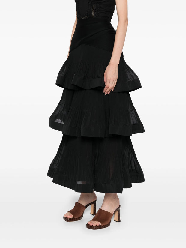 ZIMMERMANN - Tiered Pleated Skirt