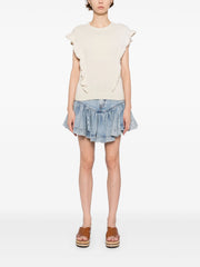 ZIMMERMANN - Frilled Denim Mini Skirt