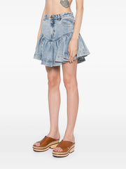 ZIMMERMANN - Frilled Denim Mini Skirt
