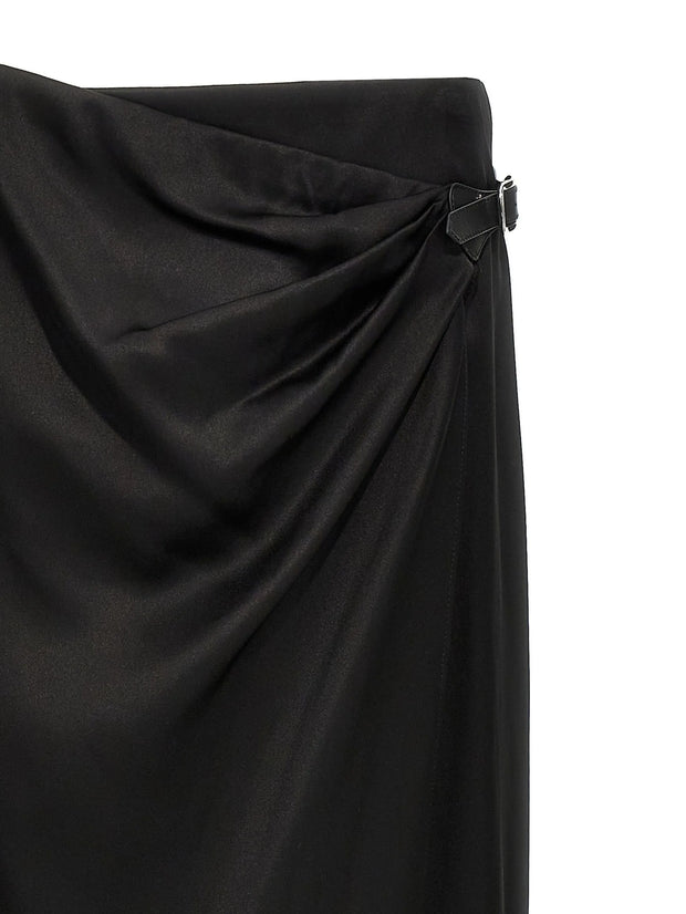 TOM FORD - Leather-Belt Wrap Maxi Skirt