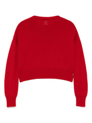 Genova Cropped Cashmere Jumper - Red La Scala