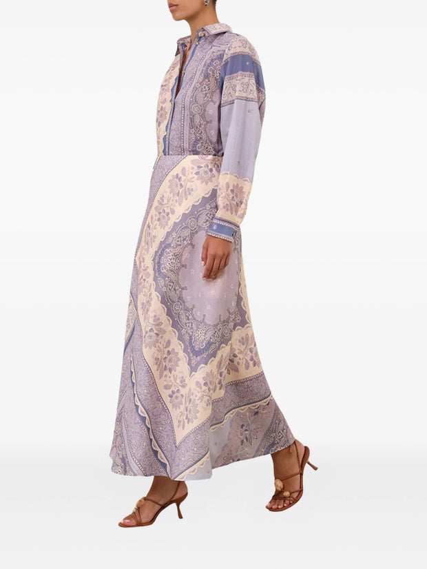 ZIMMERMANN - Mix-Print Button-Up Shirt