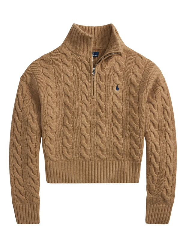 POLO RALPH LAUREN - Cable-Knit Mock-Neck Sweater
