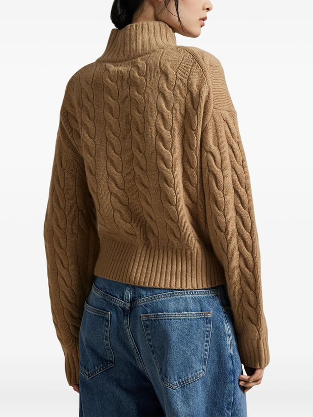 POLO RALPH LAUREN - Cable-Knit Mock-Neck Sweater