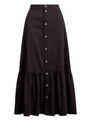 POLO RALPH LAUREN - Button-Front Ruffled Skirt