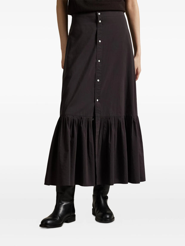 POLO RALPH LAUREN - Button-Front Ruffled Skirt