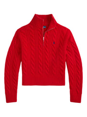 POLO RALPH LAUREN - Cable-Knit Half-Zip Jumper