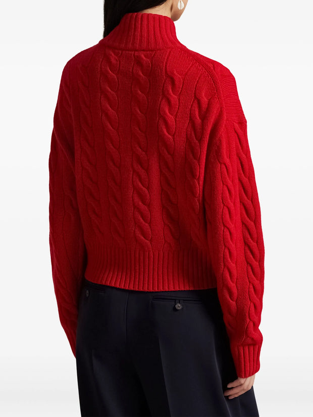 POLO RALPH LAUREN - Cable-Knit Half-Zip Jumper