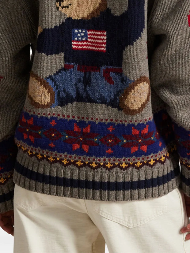 POLO RALPH LAUREN - Fair Isle-Pattern Polo-Bear Cardigan