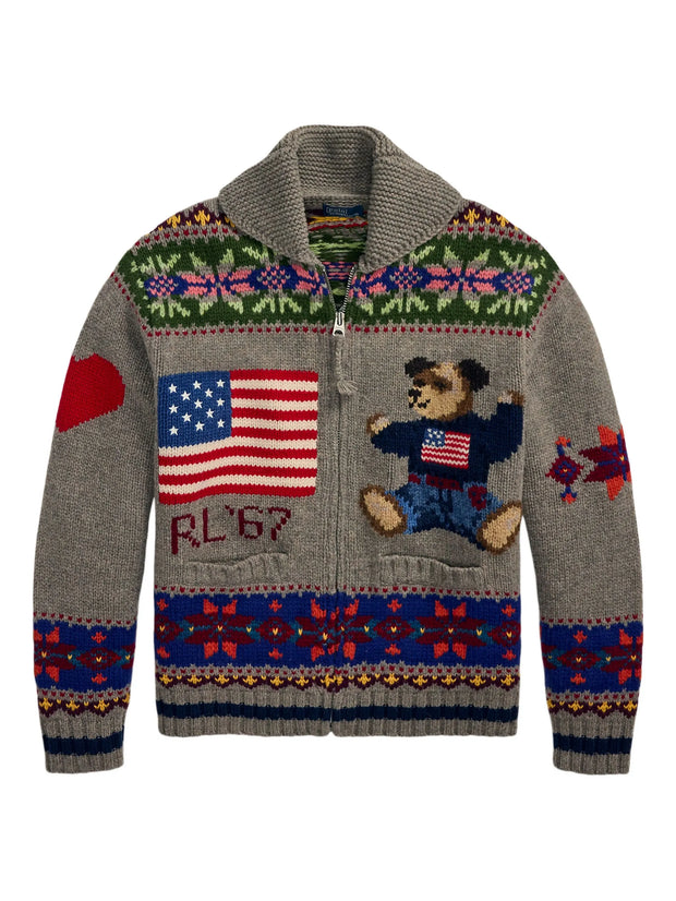 POLO RALPH LAUREN - Fair Isle-Pattern Polo-Bear Cardigan