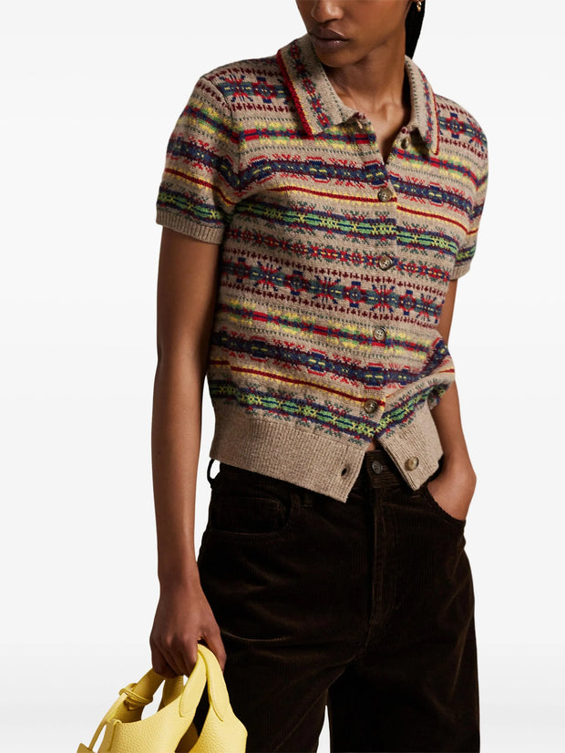 POLO RALPH LAUREN - Fair Isle-Knit Collared Cardigan