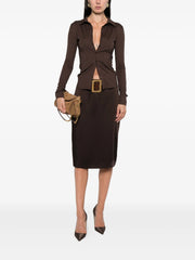 TOM FORD - Silk Pencil Skirt